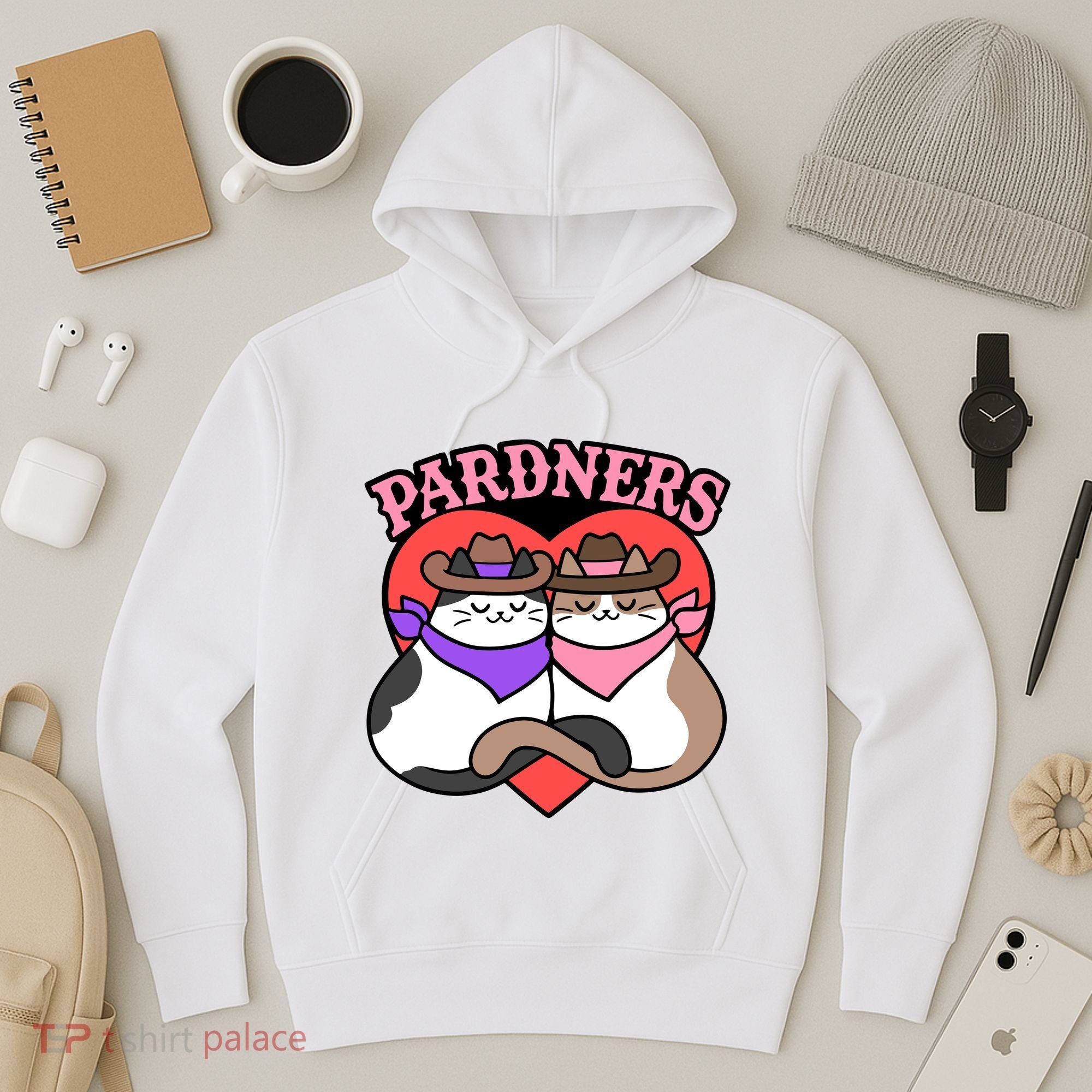The Cat Hive Pardners Enamel Pin Hoodie