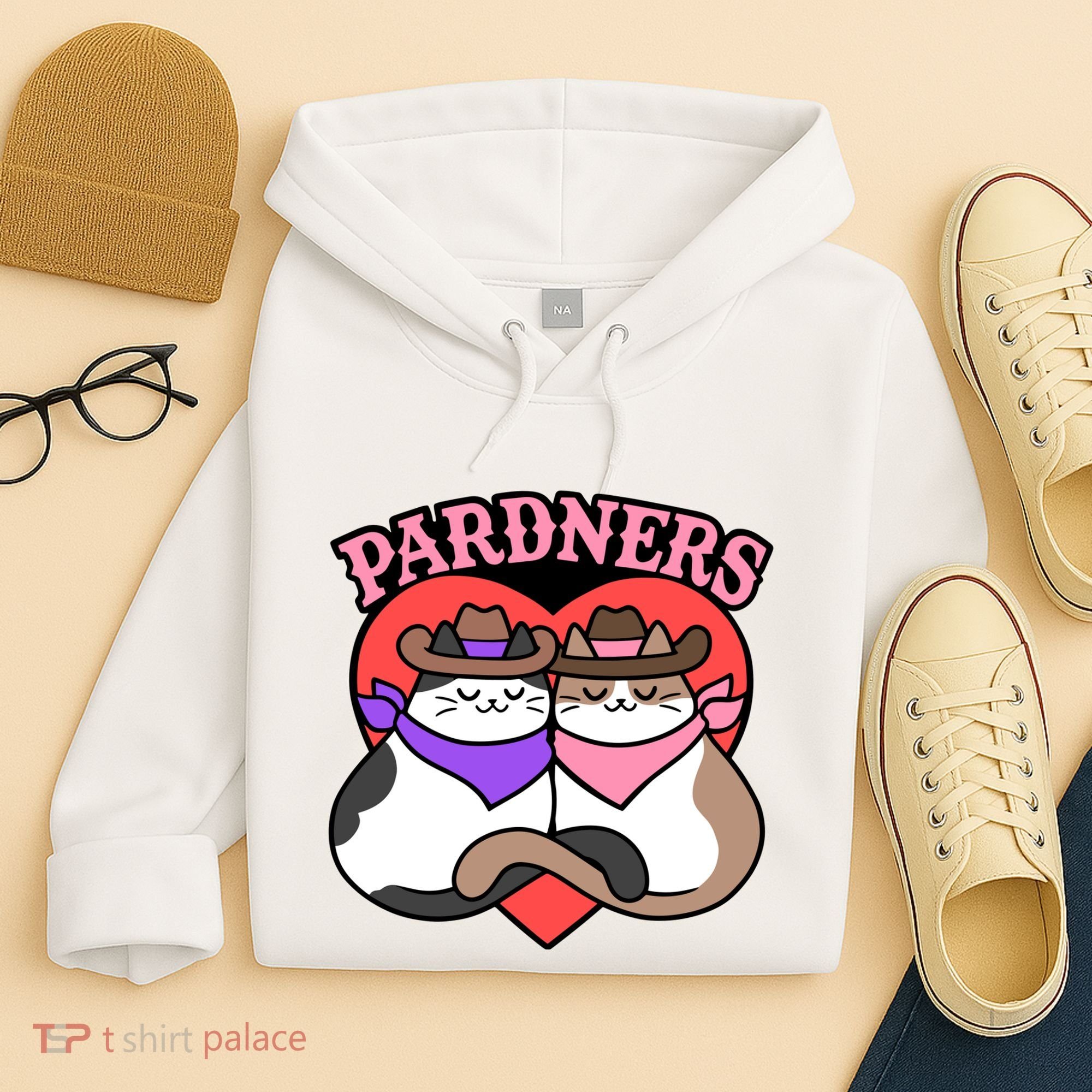 The Cat Hive Pardners Enamel Pin Hoodie