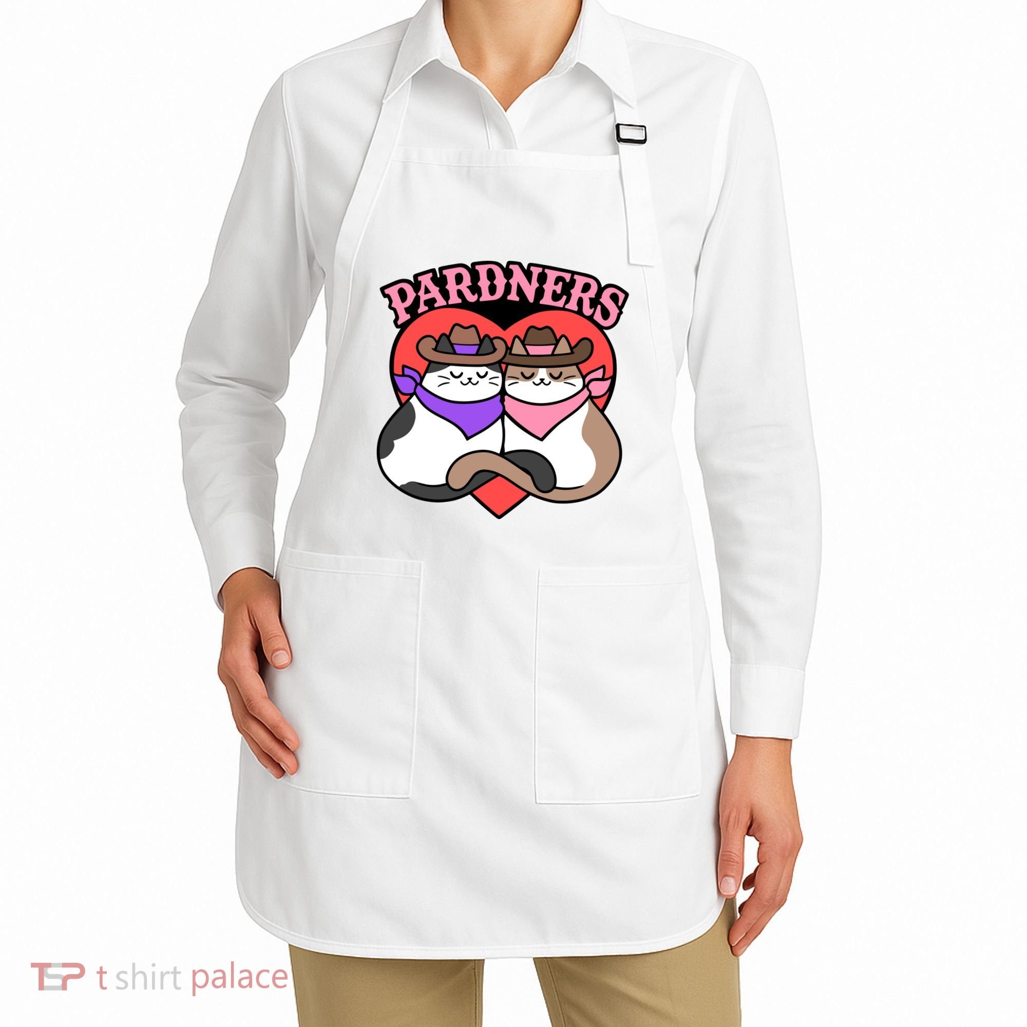 The Cat Hive Pardners Enamel Pin Apron