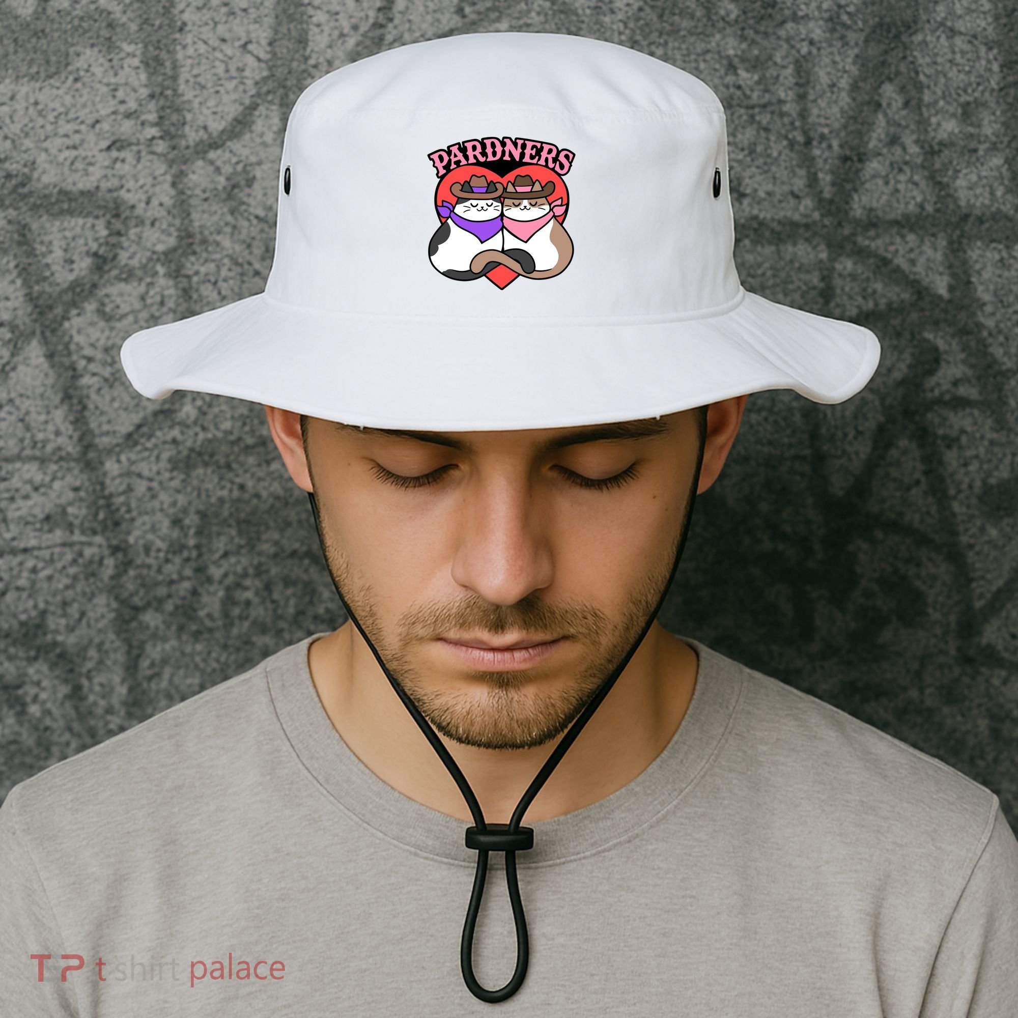 The Cat Hive Pardners Enamel Pin Bucket Hat