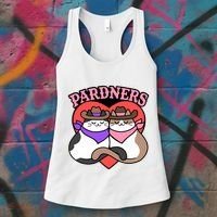 The Cat Hive Pardners Enamel Pin Women's Tank Top thumb 3