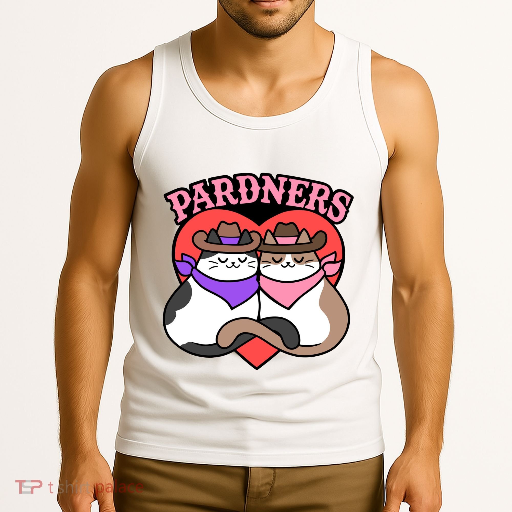 The Cat Hive Pardners Enamel Pin Tank Top