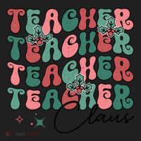Teacher Claus Holiday Graphic Women's Sweatshirt thumb 2
