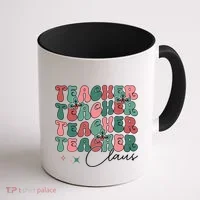 Teacher Claus Holiday Graphic Coffee Mug thumb 1