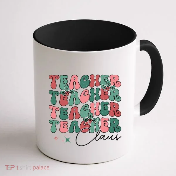 Teacher Claus Holiday Graphic Coffee Mug