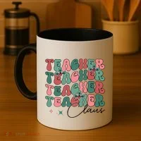 Teacher Claus Holiday Graphic Coffee Mug thumb 4