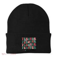 Teacher Claus Holiday Graphic Beanie thumb 0