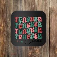 Teacher Claus Holiday Graphic Coaster thumb 0