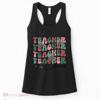 Teacher Claus Holiday Graphic Women's Tank Top thumb 0