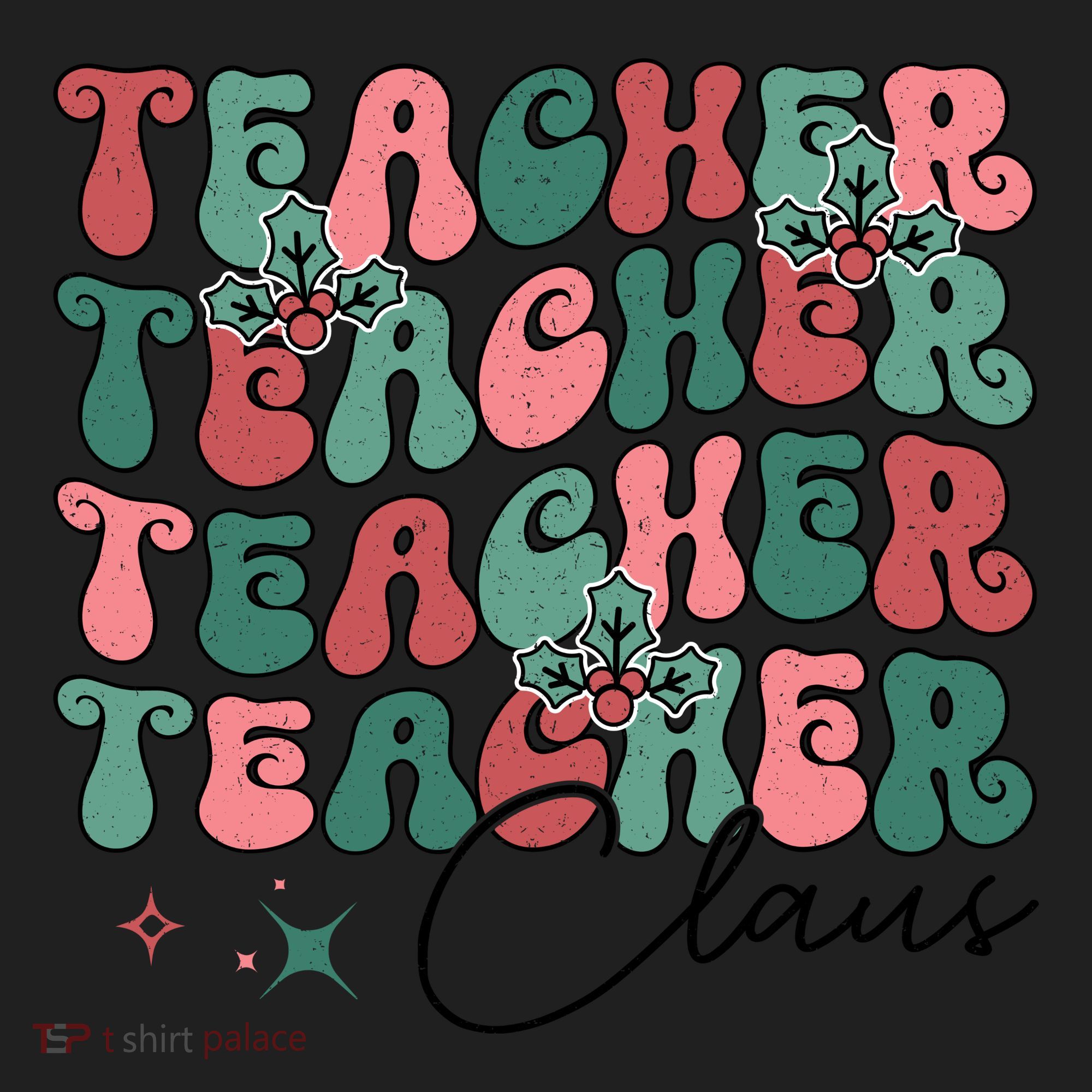 Teacher Claus Holiday Graphic Hat