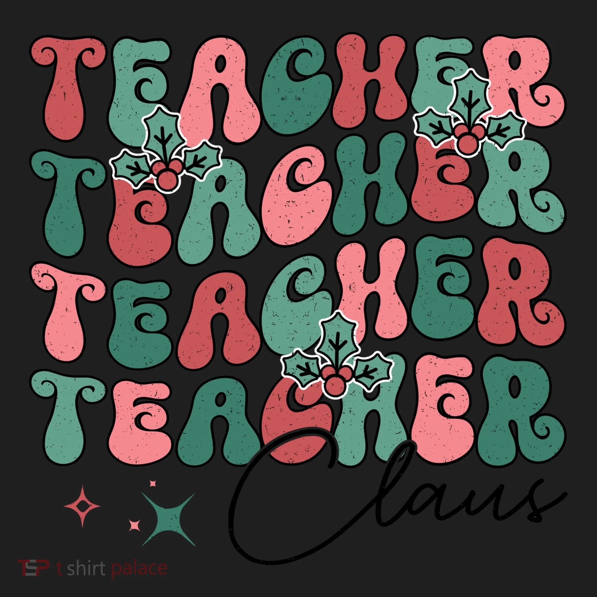 Teacher Claus Holiday Graphic Hat