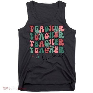 Teacher Claus Holiday Graphic Tank Top