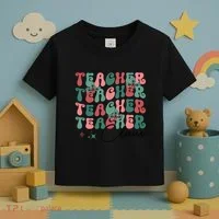 Teacher Claus Holiday Graphic Toddler T-Shirt thumb 3