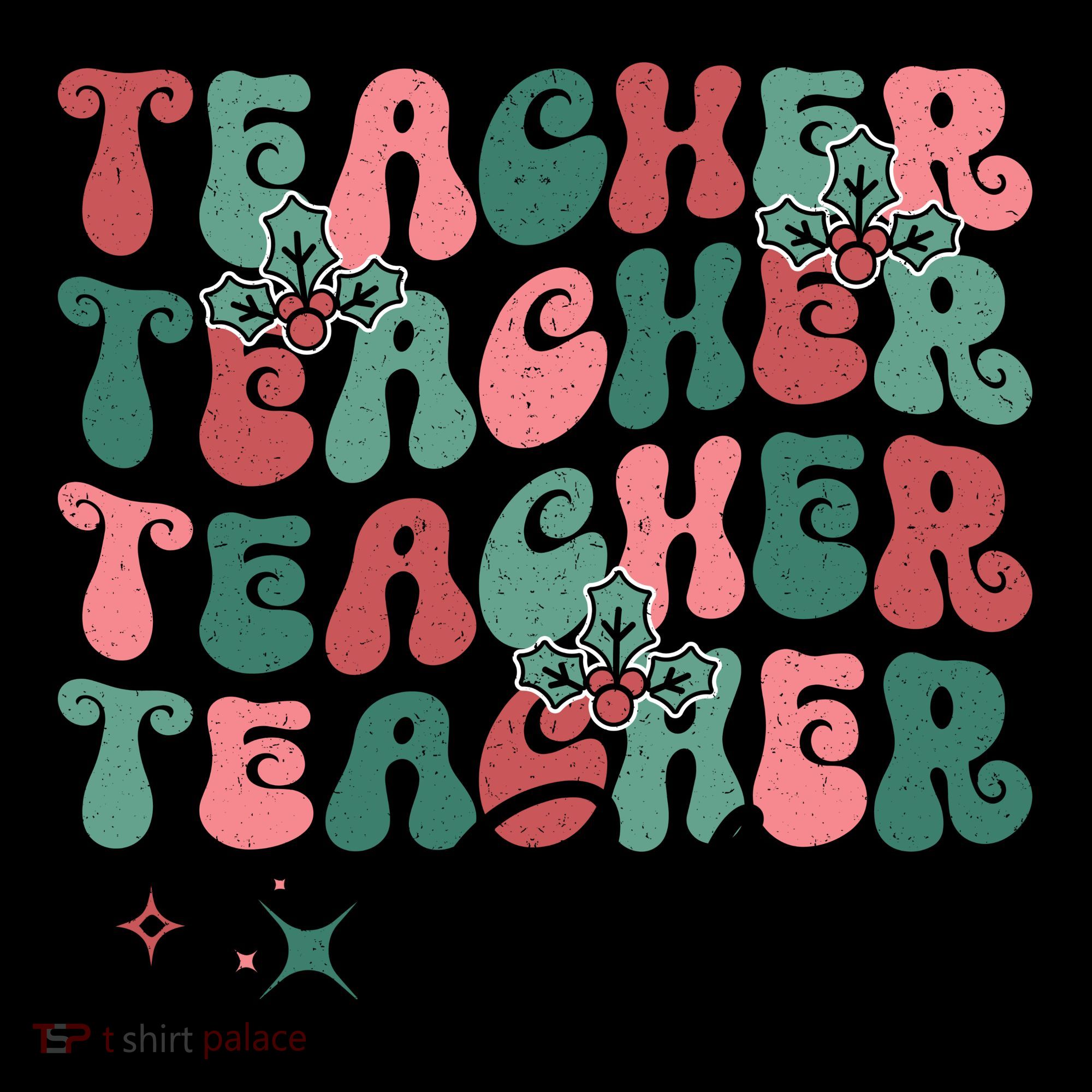 Teacher Claus Holiday Graphic Visor