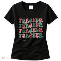 Teacher Claus Holiday Graphic Women's T-Shirt thumb 0