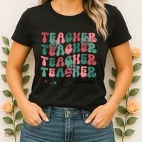 Teacher Claus Holiday Graphic Women's T-Shirt thumb 2