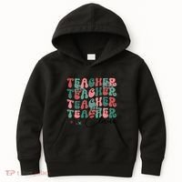 Teacher Claus Holiday Graphic Kids Hoodie thumb 0