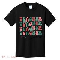 Teacher Claus Holiday Graphic Kids T-Shirt thumb 0