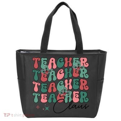 Teacher Claus Holiday Graphic Tote Bag