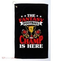 The Champ Is Here Fantasy Football Golf Towel thumb 0