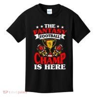 The Champ Is Here Fantasy Football Kids T-Shirt thumb 0