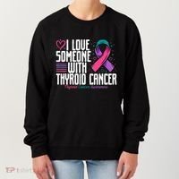 Thyroid Cancer I Love Someone With Thyroid Cancer Awareness Women's Sweatshirt thumb 0