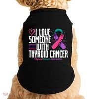 Thyroid Cancer I Love Someone With Thyroid Cancer Awareness Doggie Tank thumb 0