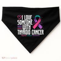Thyroid Cancer I Love Someone With Thyroid Cancer Awareness USA-Made Doggie Bandana thumb 0