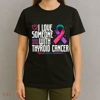 Thyroid Cancer I Love Someone With Thyroid Cancer Awareness T-Shirt thumb 4