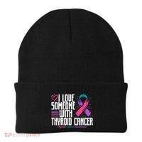 Thyroid Cancer I Love Someone With Thyroid Cancer Awareness Beanie thumb 0
