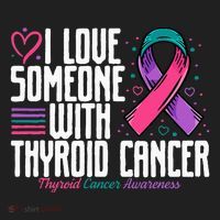 Thyroid Cancer I Love Someone With Thyroid Cancer Awareness Beanie thumb 2