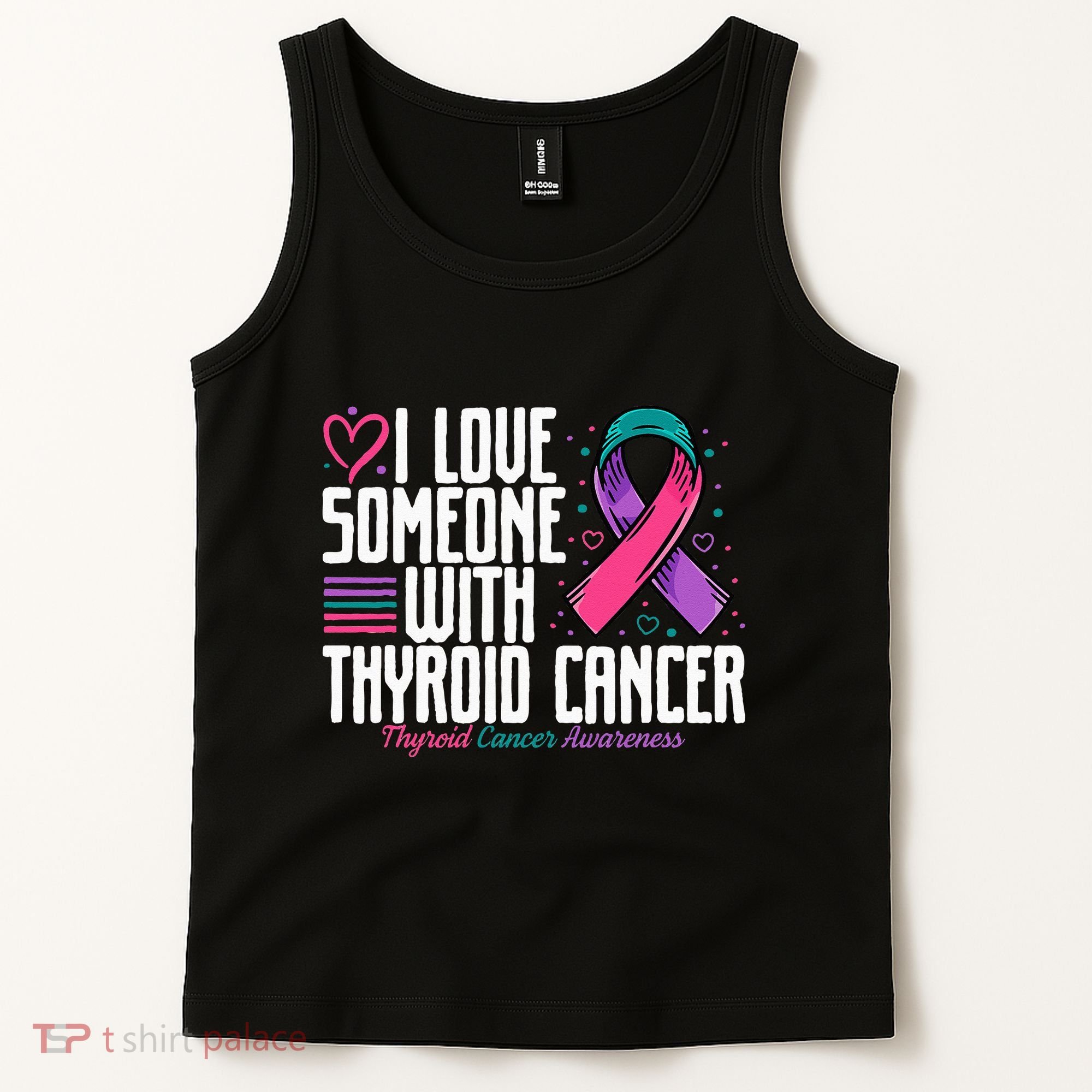 Thyroid Cancer I Love Someone With Thyroid Cancer Awareness Tank Top