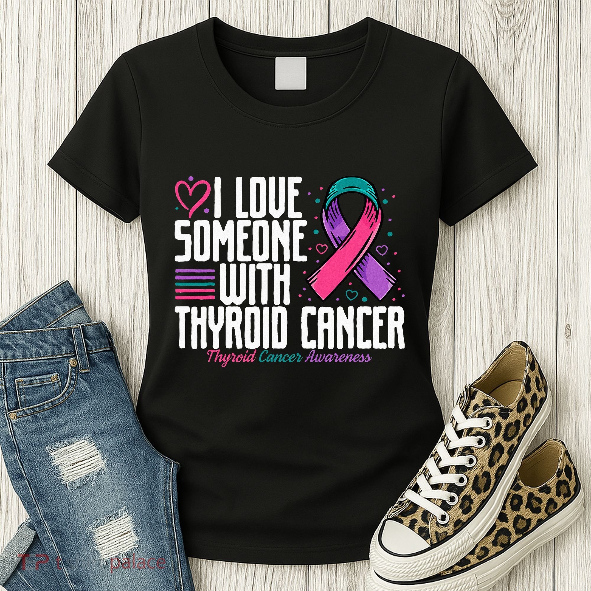 Thyroid Cancer I Love Someone With Thyroid Cancer Awareness Women's T-Shirt