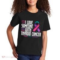 Thyroid Cancer I Love Someone With Thyroid Cancer Awareness Kids T-Shirt thumb 2