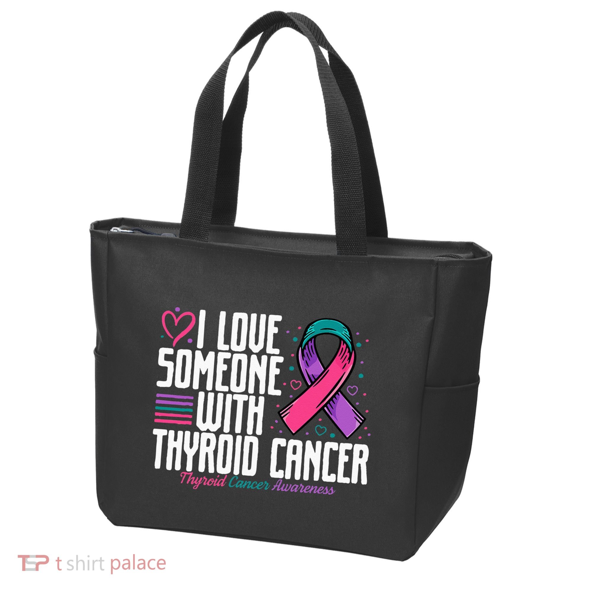 Thyroid Cancer I Love Someone With Thyroid Cancer Awareness Tote Bag