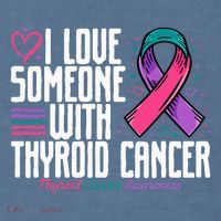 Thyroid Cancer I Love Someone With Thyroid Cancer Awareness Comfort Colors Garment-Dyed Hooded Sweatshirt thumb 2
