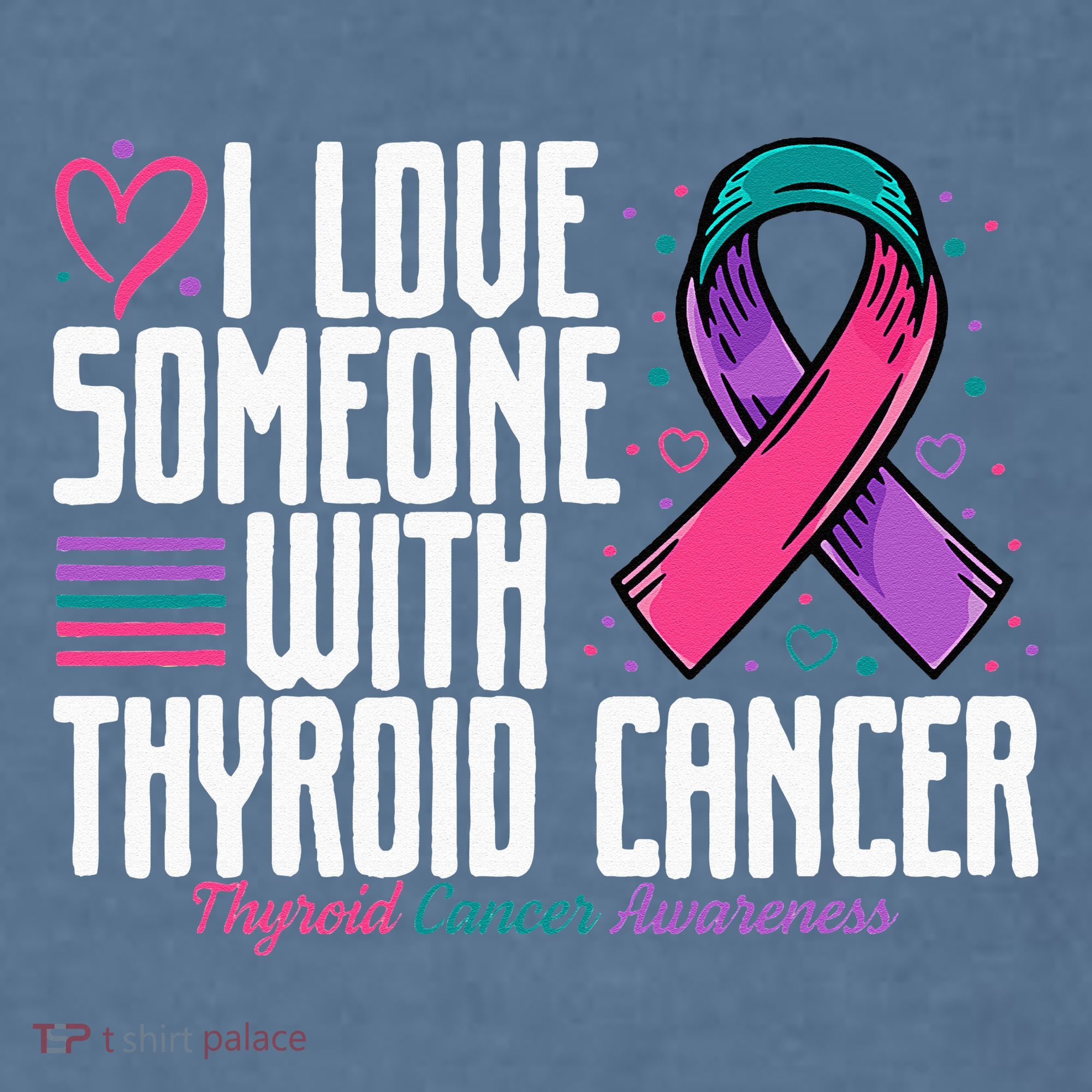 Thyroid Cancer I Love Someone With Thyroid Cancer Awareness Comfort Colors Garment-Dyed Hooded Sweatshirt