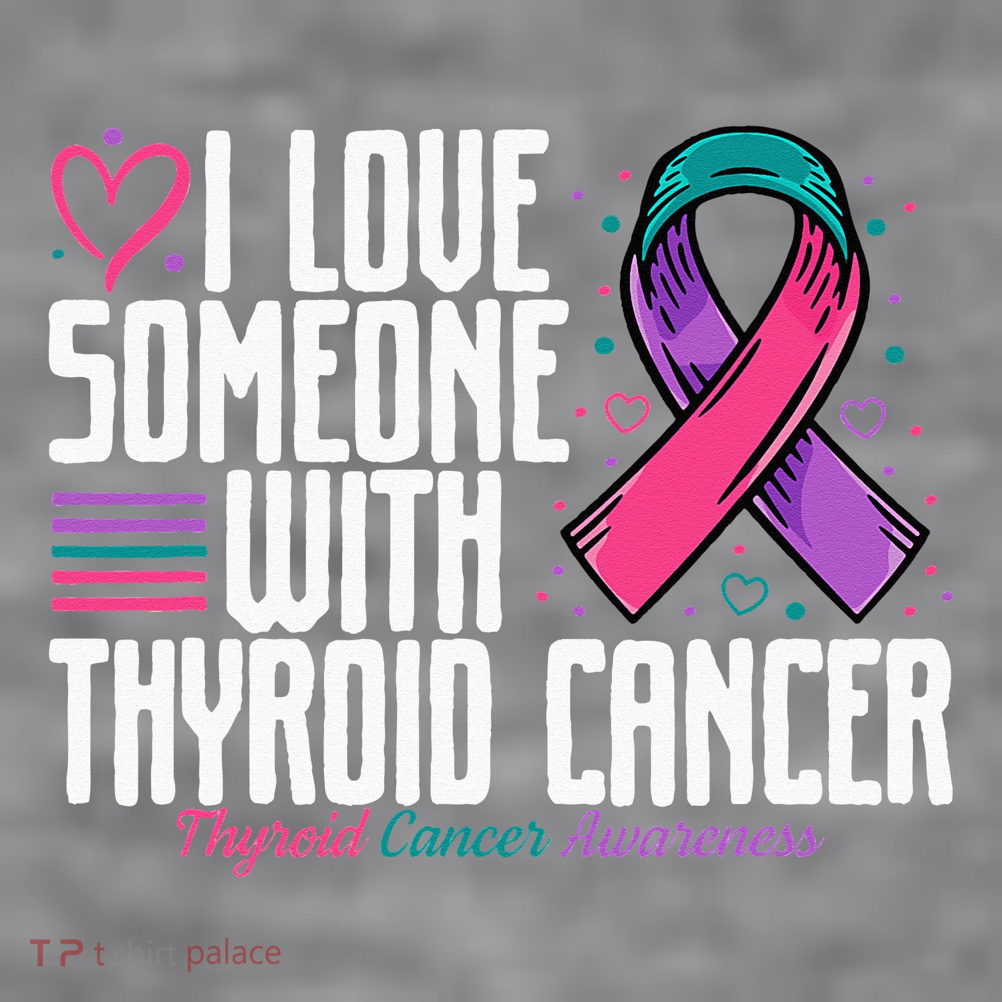 Thyroid Cancer I Love Someone With Thyroid Cancer Awareness Women's Racerback Cropped Tank