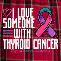 Thyroid Cancer I Love Someone With Thyroid Cancer Awareness Men's Flannel Plaid Pajama Pants thumb 2