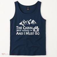 The Cabin Is Calling And I Must Go Cabin Life Gift Tank Top thumb 2