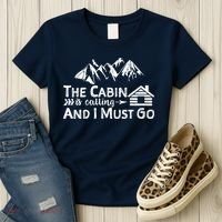 The Cabin Is Calling And I Must Go Cabin Life Gift Women's T-Shirt thumb 3
