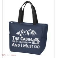 The Cabin Is Calling And I Must Go Cabin Life Gift Tote Bag thumb 3