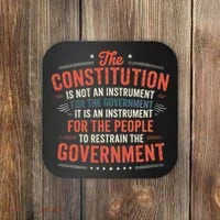 The Constitution Is An Instrument Hands Off Coaster thumb 0