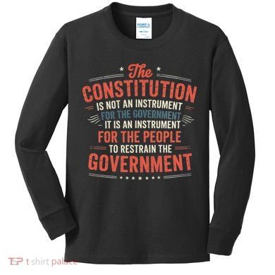 The Constitution Is An Instrument Hands Off Kids Long Sleeve Shirt