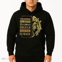 The Comeback Is Always Greater Than The Setback Lion Zoo Hoodie thumb 2