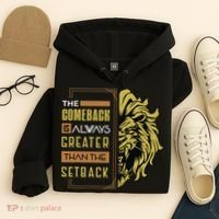 The Comeback Is Always Greater Than The Setback Lion Zoo Hoodie thumb 4