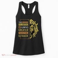 The Comeback Is Always Greater Than The Setback Lion Zoo Women's Tank Top thumb 0
