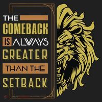 The Comeback Is Always Greater Than The Setback Lion Zoo Hat thumb 2