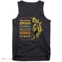 The Comeback Is Always Greater Than The Setback Lion Zoo Tank Top thumb 0