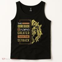 The Comeback Is Always Greater Than The Setback Lion Zoo Tank Top thumb 2
